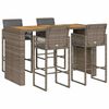 vidaXL Garden Bar Set Grey