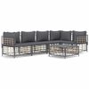 vidaXL Garden Lounge Set Anthracite Poly rattan Large Modular