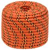vidaXL Boat Rope Orange 0.55 " 820.2 ' Polypropylene