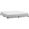 vidaXL Bed Frame Light Grey Velvet, Plywood, Engineered Wood King Sturdy