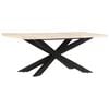 vidaXL Dining Table Bleached Mango Wood Solid Bleached Mango Wood