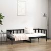 vidaXL Day Bed without Mattress Black 80 x 78.7 " Solid Wood Pine