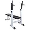 vidaXL Workout Bench with Weight Rack, Barbell and Dumbbell Set 133.4 lb (90366+90375)