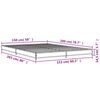 vidaXL Bed Frame Black Engineered wood, Steel King Size Durable