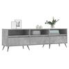 vidaXL TV Cabinet Concrete gray Engineered wood, iron Large TV Cabinet