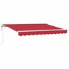 vidaXL Retractable Awning Red 137.80 x 78.74 in Fabric