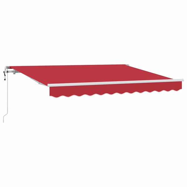 vidaXL Retractable Awning Red 137.80 x 78.74 in Fabric