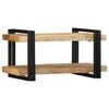 vidaXL Wall Shelf Natural Wood Mango Wood, Iron Medium Wall Shelf