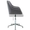 vidaXL Office Chair Light Gray Polyester Height-Adjustable Office Chair