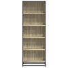 vidaXL Bookcase Sonoma Oak Engineered wood, metal Tall Bookcase