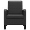 vidaXL Armchairs Black PVC, Cotton, Polyester, Polyurethane Standard