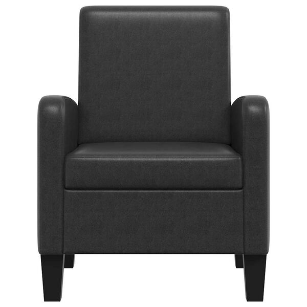 vidaXL Armchairs Black PVC, Cotton, Polyester, Polyurethane Standard