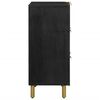 vidaXL Sideboard Black Engineered wood, Solid mango wood, Brass Medium