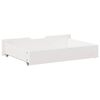 vidaXL Under-bed Drawer White Solid Pine Wood 33.5 x 21.7 x 6.7 in