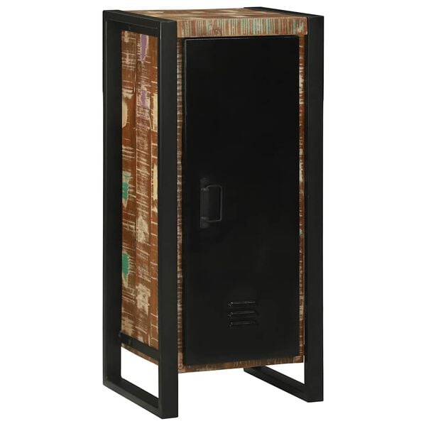 vidaXL Bathroom Cabinet with Shelf with Door Brown Solid Reclaim Wood
