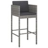 vidaXL Garden Bar Set Grey, Black, Dark grey