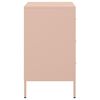 vidaXL Bedside Cabinet Pink Cold-rolled Steel Adjustable Feet