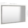 vidaXL Mirror Concrete grey Engineered wood, Acrylic Medium Mirror