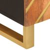 vidaXL Side Cabinet Brown and black Solid mango wood, MDF, iron