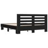 vidaXL Bed Frame Black Engineered Wood King Size Durable Bed Frame