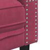 vidaXL 2 Piece Chesterfield Sofa Set with Bolsters Wine Red Velvet