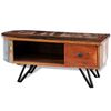 vidaXL Coffee Table Multi-color Reclaimed solid wood, Iron Standard