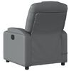 vidaXL Massage Recliner Chair Grey Faux leather, metal, plywood Standard