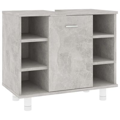 vidaXL Bathroom Cabinet Concrete Gray 23.6"x12.6"x21.1" Engineered Wood