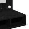 vidaXL Mirror Cabinet with Shelf Black Oak 23.62 x 12.40 x 24.41 in