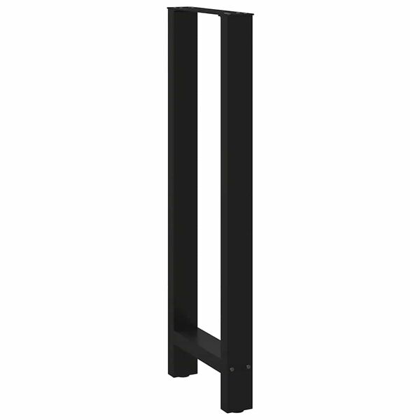 vidaXL Coffee Table Leg Set of 2 Black Powder-coated steel 19.7