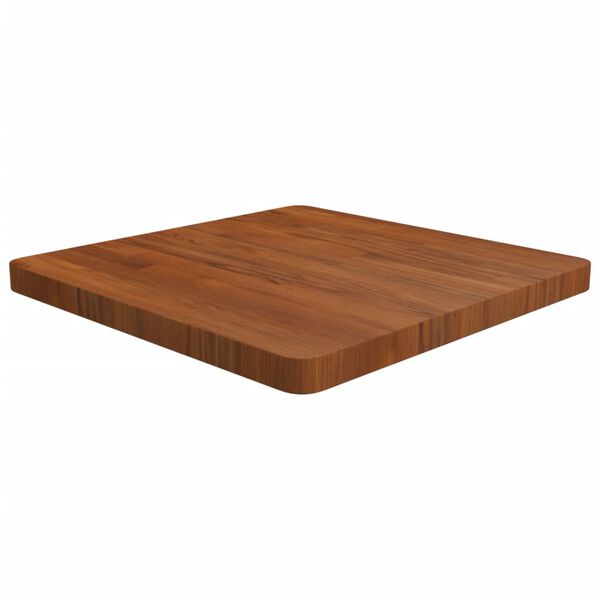 vidaXL Table Top Dark brown Solid oak wood 23.6x23.6 in Durable