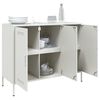 vidaXL Sideboard White Cold-rolled steel Medium Sideboard Rectangular