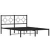 vidaXL Bed Frame Black Steel Double Bed Frame Rectangular Industrial