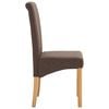 vidaXL Dining Chair Set of 4 Brown Fabric and wood Standard Ergonomic