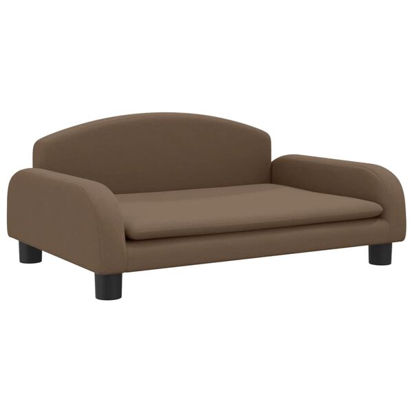 vidaXL Kids Sofa Brown Polyester Mini Durable Kids Sofa Rectangular