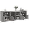 vidaXL Sideboard Grey Sonoma Engineered wood, Glass Large Sideboard