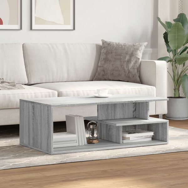 vidaXL Coffee Table Gray Sonoma Engineered Wood Medium Coffee Table