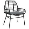 vidaXL Garden Dining Set Black, Dark Grey