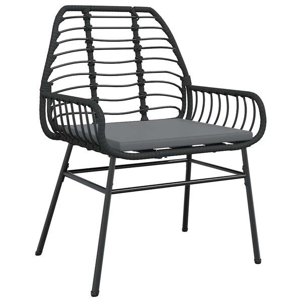 vidaXL Garden Dining Set Black, Dark Grey