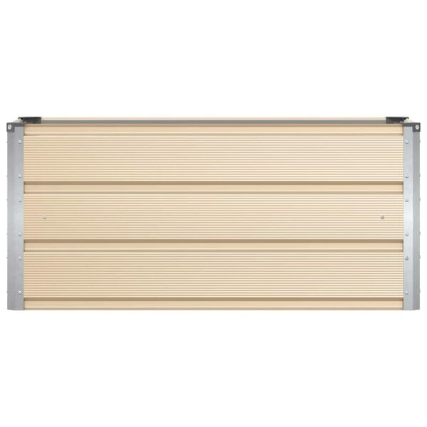 vidaXL Planter Ivory 39.37 x 15.75 x 17.72 in Steel
