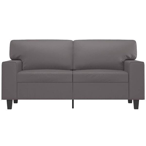 vidaXL 2-seater Sofa Grey Faux leather 2-Seater Chic Design