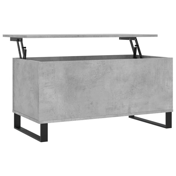 vidaXL Coffee Table Concrete Grey Engineered Wood, Metal