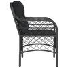 vidaXL Patio Chair Set of 2 Black