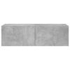 vidaXL TV Wall Cabinet Concrete Gray Engineered Wood Medium