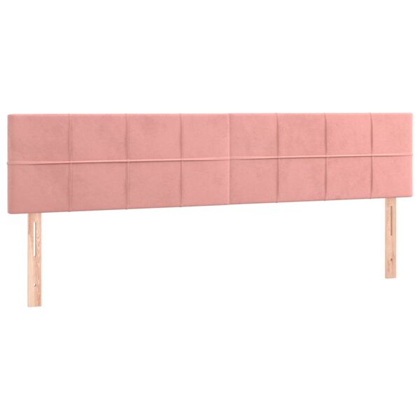 vidaXL Headboards 2 pcs Pink 35.4"x2"x30.7"/34.6" Velvet
