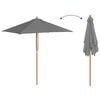 vidaXL Garden Parasol Anthracite Polyester, Laminated bamboo, Hardwood