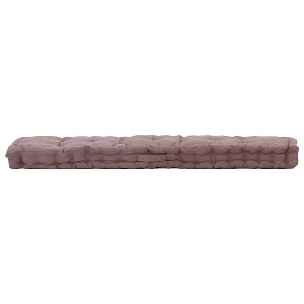 vidaXL Pallet Cushion Taupe Cotton 47.2 x 15.7 x 2.8 in