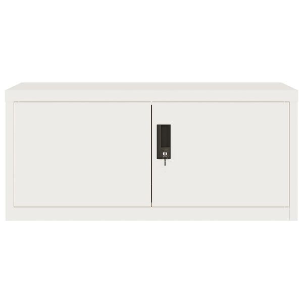 vidaXL File Cabinet White Powder-coated steel 35.4 x 15.7 x 43.3 in
