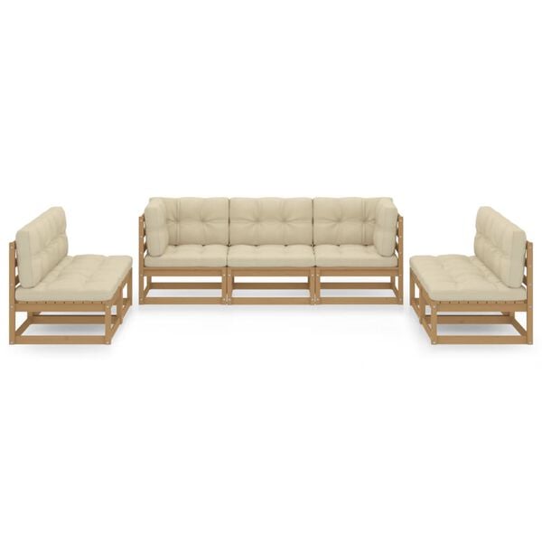 vidaXL Garden Lounge Set Honey brown