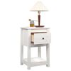 vidaXL Bedside Cabinet White Solid pine wood 15.7 x 13.8 x 24.2 in